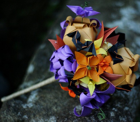 Свадебный букет из оригами