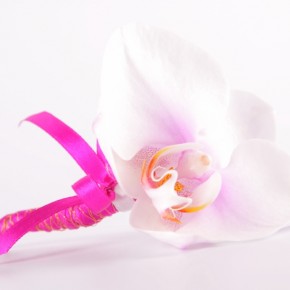 Бутоньерка жениха из орхидеи